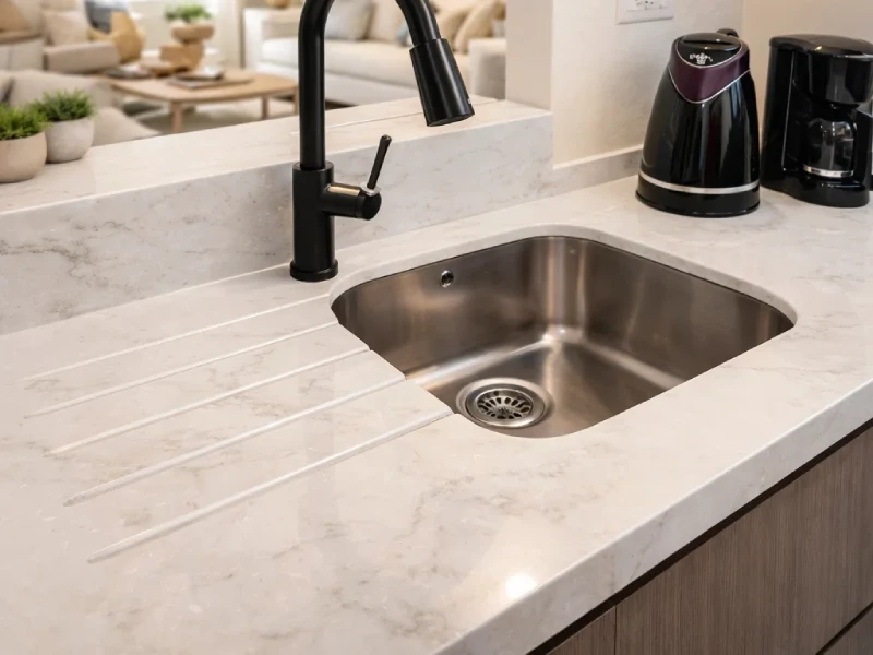 Cubierta de cocina elegante y resistente